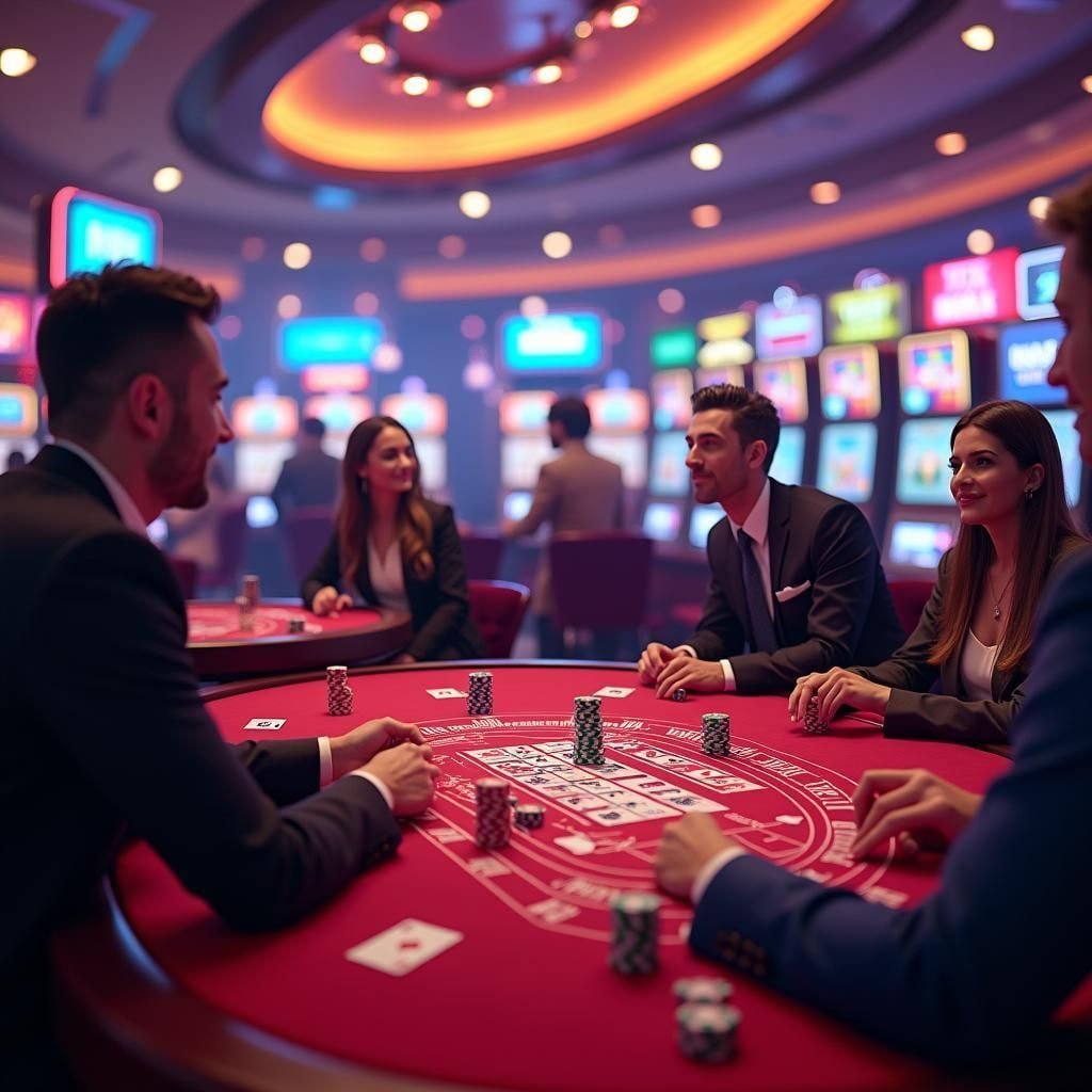 Antarmuka aplikasi mobile pulau77 menampilkan meja live-dealer roulette dan opsi menu navigasi